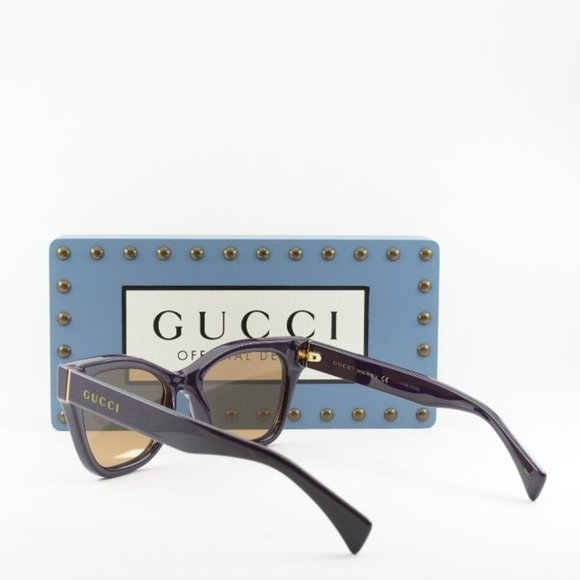 FINAL PRICE NEW GUCCI GG1133S 002 VIOLET BROWN SUNGLASSES - Picture 5 of 10